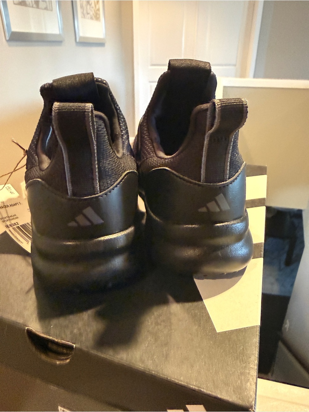 adidas lite racer Kids Black Slip-On Sneakers size 5 NIB - Picture 5 of 8